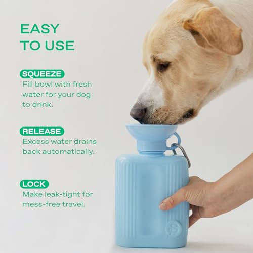 Springland 44oz Classic Portable Dog Water Bottle with Built (44 Fl Oz)