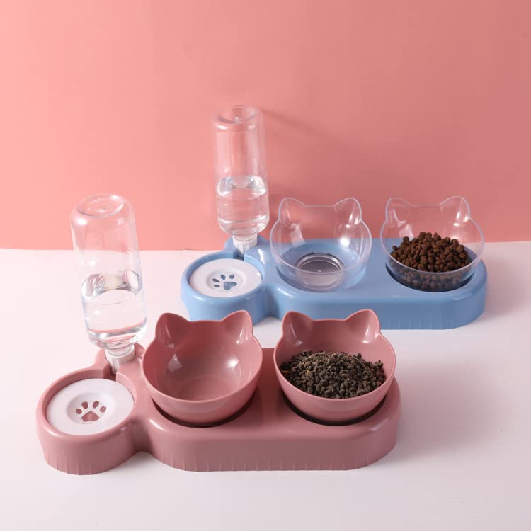 Triple Cat Bowls for Food and Water