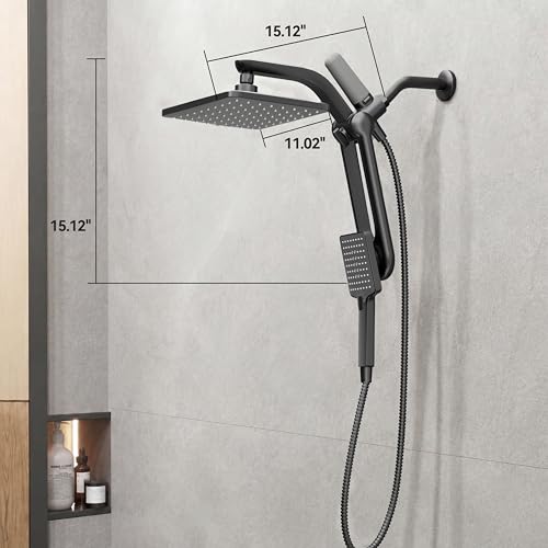 Dual Filtered Rainfall Handheld Showerhead Spray Combo with 7 Modes
