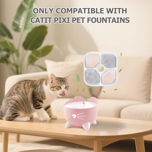 Pet Water Fountain Filters Compatible with Catit PIXI Cat Drinking Fountain (12 Count)