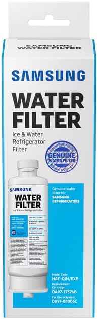 Samsung HAF-QIN/EXP Genuine Refrigerator Water Filter, Reduces 99% of Harmful Contaminants for Clean, Clear Drinking Water, 6-Month Life, Easy Install, Pack of 1