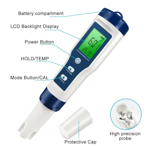 5 in 1 TDS Meter PH Tester