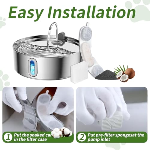 12 Sets Pet Dog Replacement Filters Compatible with Smartoo 7l (12 Count)