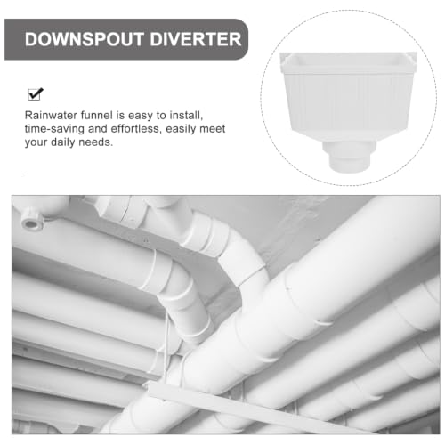Downspout Diverter Gutter Water Diverter Connector for Rain Barrel Water Collection System Pvc Drain Pipe Accessory for Roof Drainage Easy Install 10.43 X 8.07 X 6.06 in