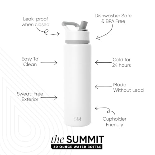 Insulated Water Bottle with Straw