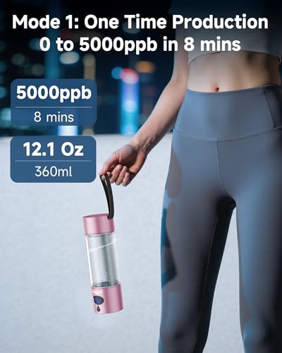 360ml Portable Hydrogen Water Bottle Generator with PEM