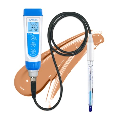 PH60 VS Handheld pH Meter Tester Kit with LabSen 855 ATC pH Electrode for Lab