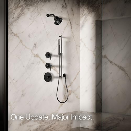37722-G-BL Cinq Square Single-Function Filtered Showerhead, Five-Layer Filtration, 1.75 GPM, Contemporary Design, Easy to Clean, Matte Black
