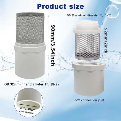 1" Stainless Steel Filter Cover Connected to 1 inch