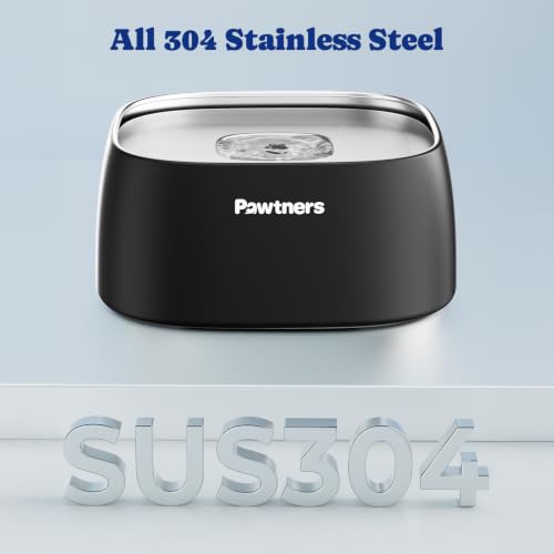 All Stainless Steel Dog Water Bowl No Spill