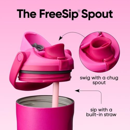 FreeSip Sway Stainless Steel Water Bottle 30 oz Read My Lips
