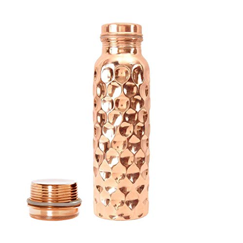 Diamond Cut Copper Water Bottle
