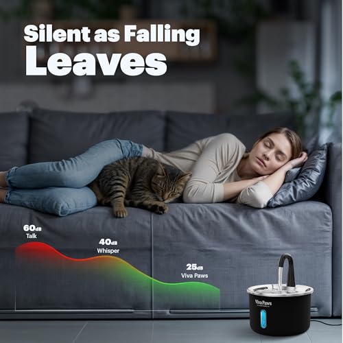 Viva Paws Cat Water Fountain Stainless Steel