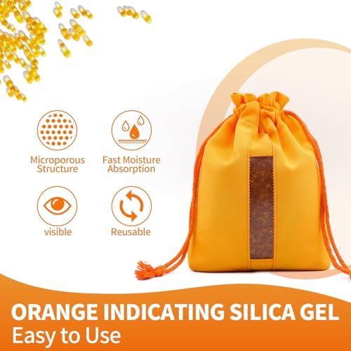2X 1000 Gram Reachargeable Silica Gel Beads with 2 Cloth Bags