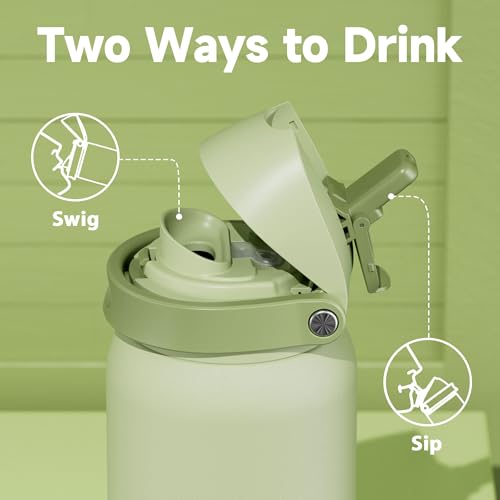 40 oz Insulated Water Bottle with Straw