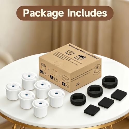 Replacement Glass Cat Water Fountain Filter 6+3+3 Pack
