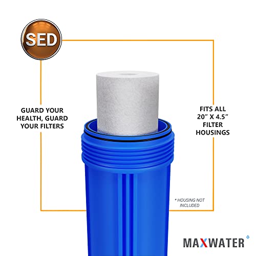 10 Micron 20 x 4.5 Sediment Filter 20 inch Whole House BB Water Filteration System Replacement Compatible Cartridge DGD (10 Count)