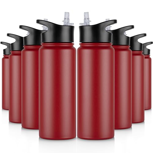 24 oz Insulated Water Bottle Bulk 8 Pack (8 Count)