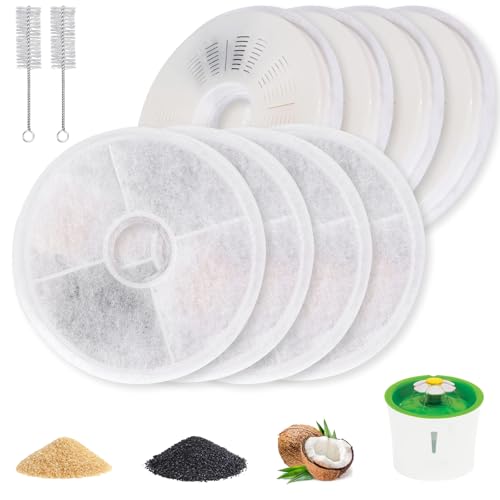 8+2 Pack Cat Fountain Replacement Filters for 3L Flower Water Dispenser (8 Count)