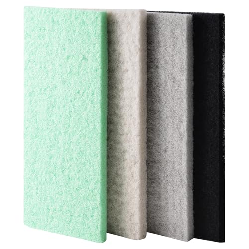 4 Pack Mixed Aquarium Sponge Filter Pad (4 Count)