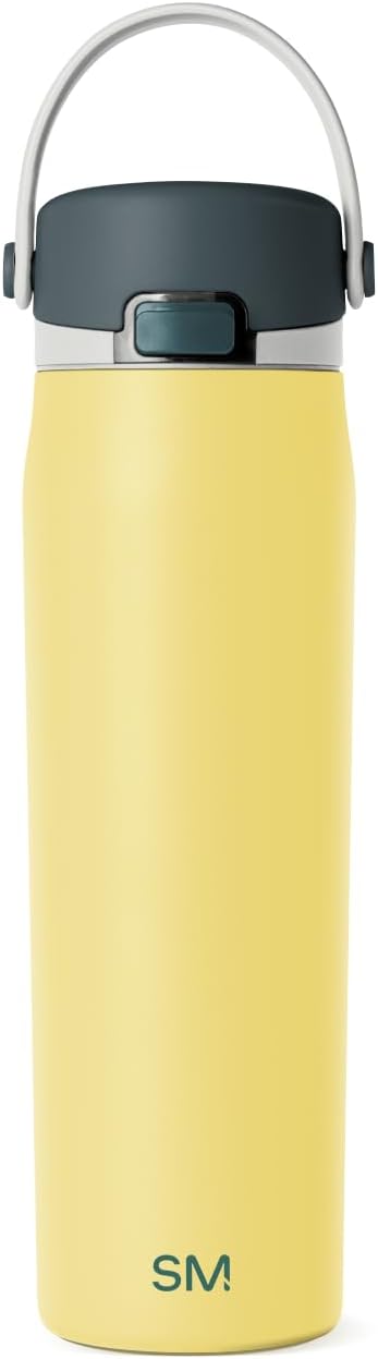 Simple Modern Mesa Sport Water Bottle with Covered Chug Lid | 24oz Cup Holder Friendly Insulated Stainless Steel Bottle for Gym, Sports and Travel | Golden Bear