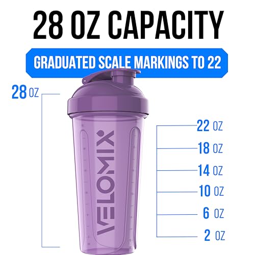 2 Pack 28oz Protein Shaker Bottle for Protein Mixes (2 Count)