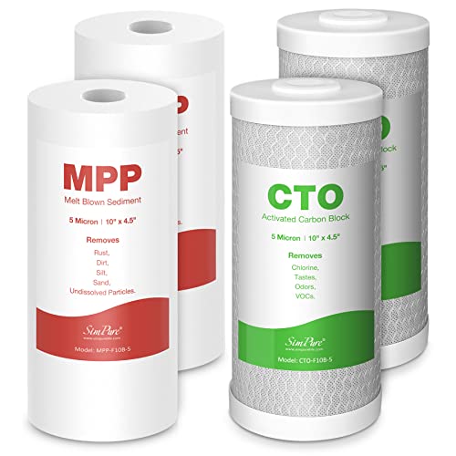 2 Stage 10" x 4.5" Whole House Water Filter Replacement (4 Count)