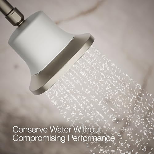 37722-G-BN Cinq Square Single-Function Filtered Showerhead, Five-Layer Filtration, 1.75 GPM, Contemporary Design, Easy to Clean, Vibrant Brushed Nickel
