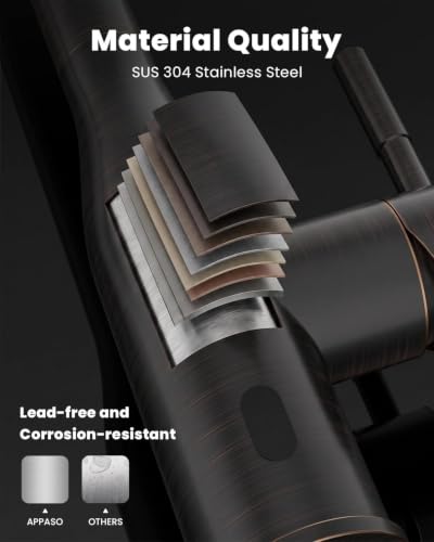 Oil Rubbed Bronze Touchless Kitchen Faucet with Soap Dispenser