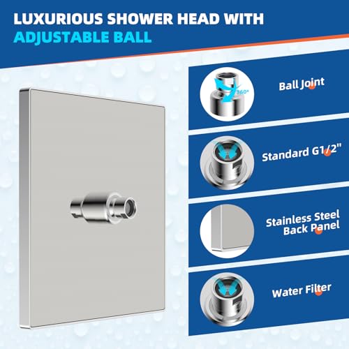 cUPC Certified Metal High Pressure 10'' Rain Shower Head