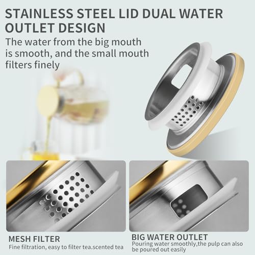 68OZ Glass Pitcher with Lid and Spout