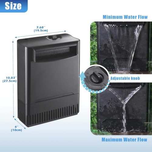 290GPH Turtle Tank Filter Aquarium Filter for 20