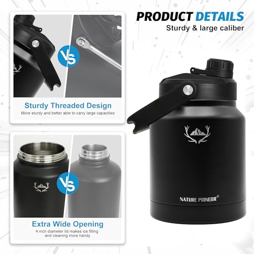 84 oz Insulated Water Bottle Jug with Carrier Bag