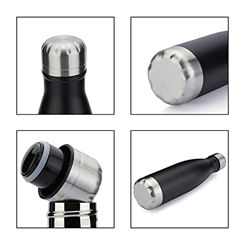 17oz Sport Water Bottle 12 Pack Vacuum Insulated Stainless Steel Leak (12 Count)