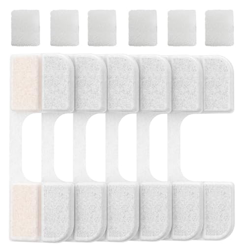 6 Pack Replacement Filters + 6 Pump Sponges for Cat Water Fountain [FN