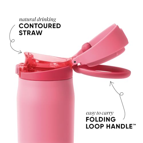 Water Bottle with Straw & Handle