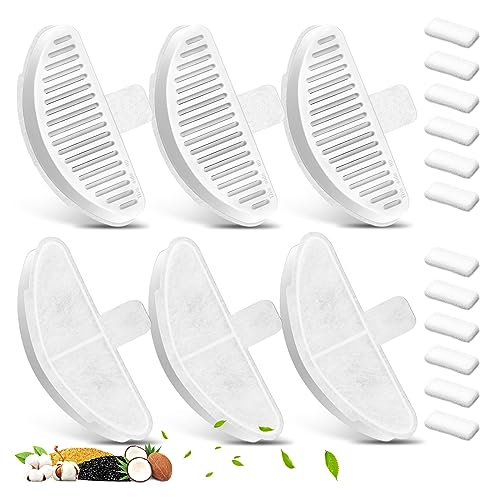 6 Pack Replacement Filters & 12 Pack Filter Sponges for 67oz