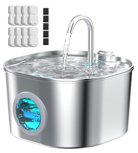 Cat Water Fountain with 8 Filters + 5 Sponges