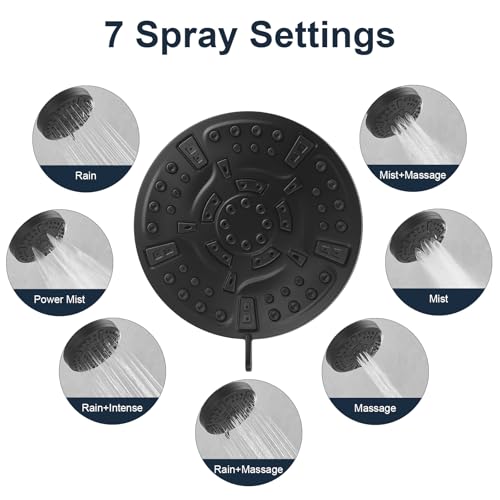 Matte Black Filtered Shower Head Shower Heads with Filter