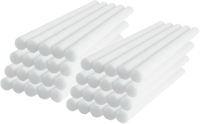 50pcs Fiber Perfume Diffuser Sticks for Humidifiers Absorbent Aroma Wicks for Home Car and Spa Replacement Filter Rods for Essential Oils - AquaVibe