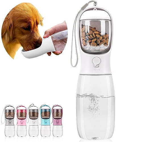 Dog Water Bottle with Food Container