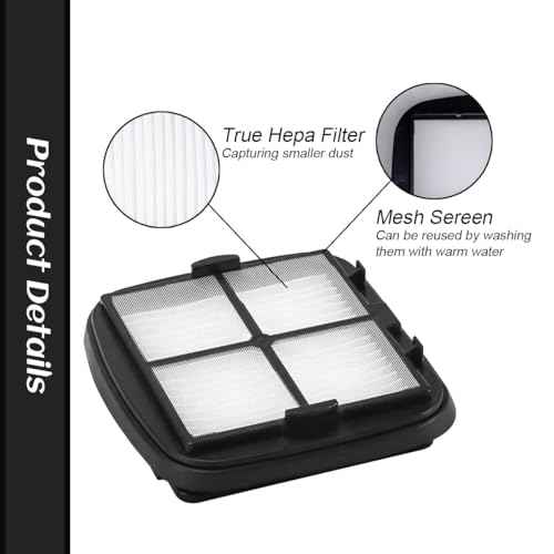 97D5 vacuum filter for bissell pet hair eraser vacuum filter Corded Handheld Vacuum 33A1 (4 Count)
