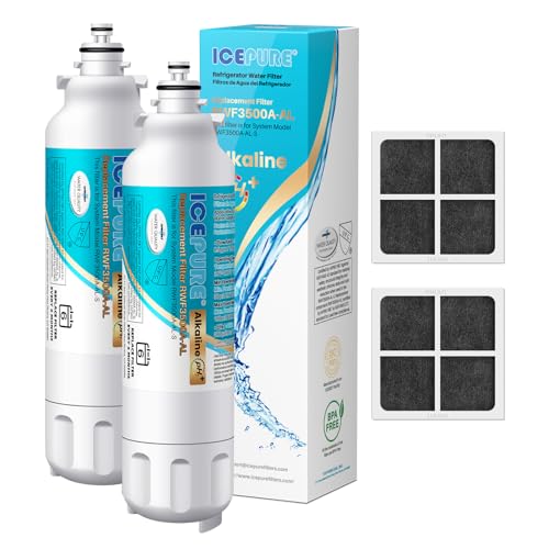 Alkaline ADQ73613401 Water Filter and LT120F Air Filter (2 Count)