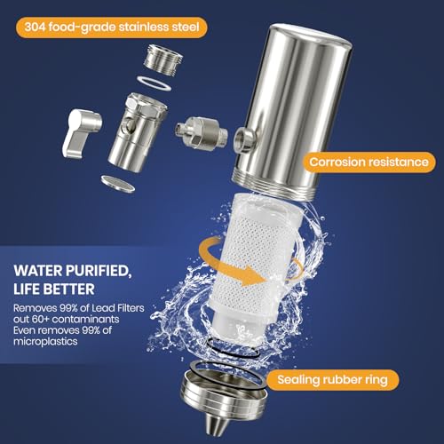 Black Kitchen Faucet with Water Filter