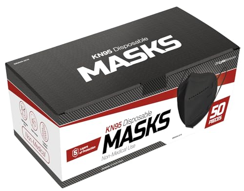 KN95 Black Face Masks (50 Count)