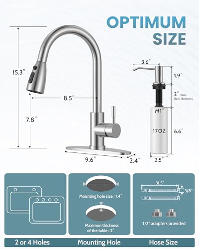 Kitchen Faucet with Soap Dispenser