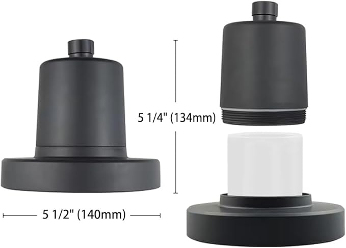 Cascada High-Pressure Filtered Shower Head with 20-Stage Filter Water Softener (Matt Black)