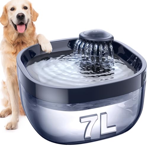 7L 1.8Gal Dog Water Fountain for Large Dog