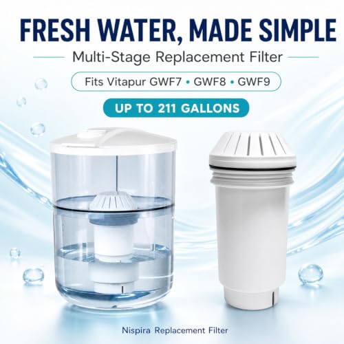 2 Pack GWF7 GWF8 GWF9 Water Filter Replacement For Vitapur Water Filtration System Long Life Multi (2 Count)