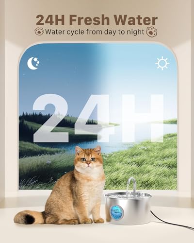 Cat Water Fountain Stainless Steel